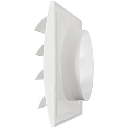 White Exhaust Hood Vent 5'' Inch with Built-in Pest