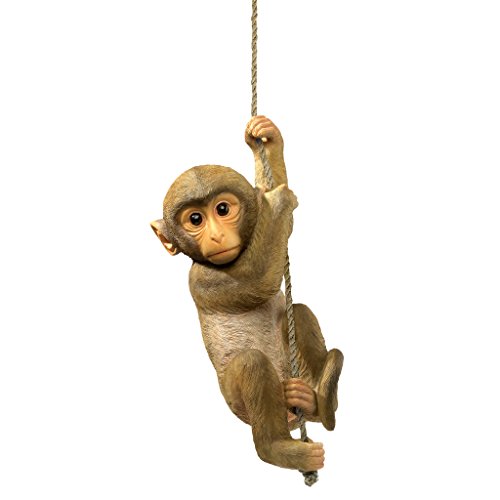 Garden Monkey Hanging Statue Chimpanzee Tree Decor Outdoor Lawn Patio