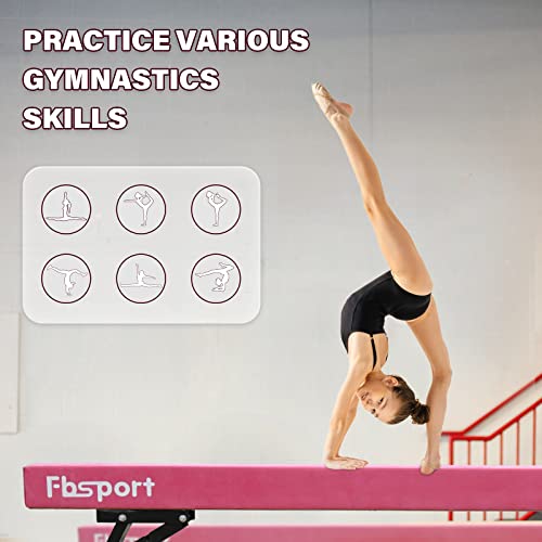 FBSPORT Adjustable Balance Beam High and Low Floor Beam Gymnastics