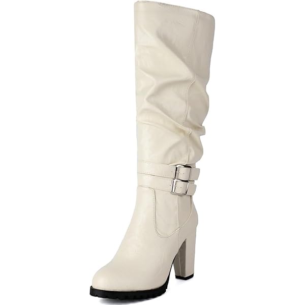 Amazon.com | Crzidha Vintage Suede Thigh High Boots,Stylish