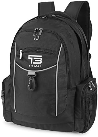 TB TIBAG Business Water Resistant Laptop Computer Backpack / Tablet Bag - Fits from 15 to 16.5 Inch Laptops ,Notebook ,MacBook and Tablets with Extra Pocket for Ipad (black)