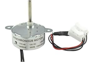CHANCS Synchronous Motor TYC-40 DC 12V 5RPM Inner-Shaft Length 33mm for Christmas Decoration Micro Motor