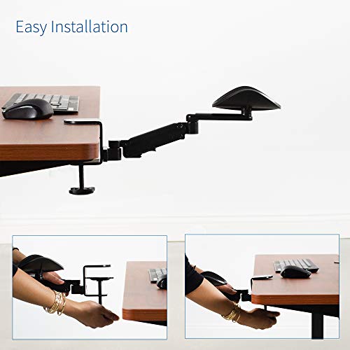 VIVO Universal Clampon Adjustable Armrest, Desk Cradle Rotating Elbow