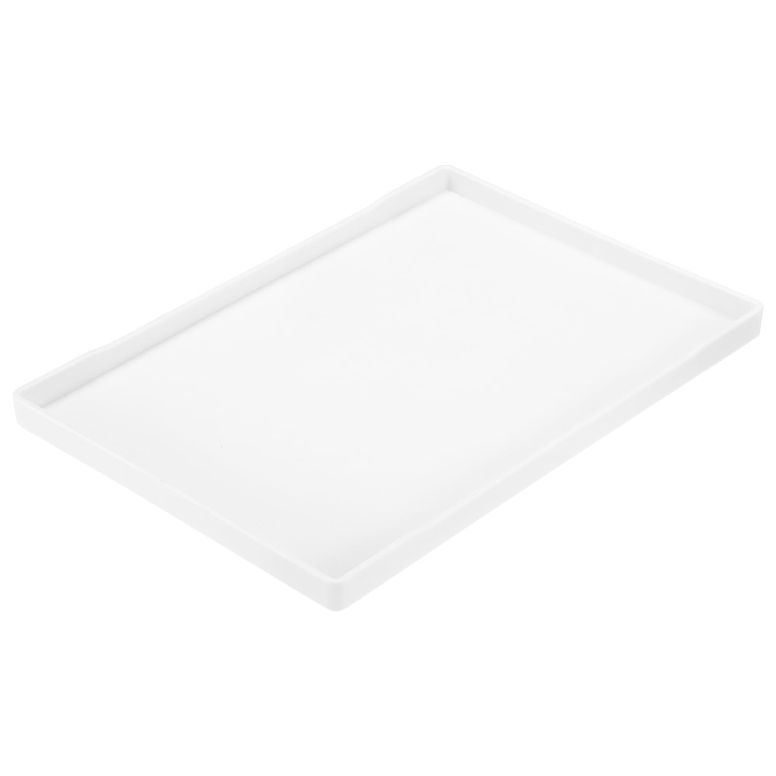uxcell Serving Tray Small White Mini Tray 11.3" x 15.6" Plastic Rectangular Wooden Serving Trays Decorative Ottoman Platter for Breakfast Kitchen Bathroom