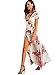 Milumia Women's Vintage Floral Print Boho Split Wrap Slim Dress