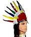 Rhode Island Novelty Amecan Indian Dress Up Headdress Costume Accessoes for Kids 6-Piece Bundle