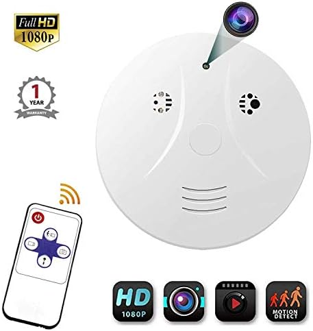 Smoke Detector Camera, Amayia Upgrate Hidden Cameras 1080P Video Recorder Camera for Indoor Home Security Monitoring Nanny Cam Motion Detection Hidden Cameras