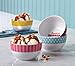 Cake Boss Serveware 4-Piece Porcelain Ice Cream Bowl Set, 