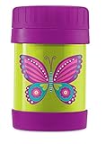 Crocodile Creek Girls Eco Butterfly Insulated Stainless Steel Food Jar, Green, 11.5 oz