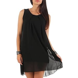 malito dames jurk mouwloos | elegante mini jurk | Etui-jurk met onderjurk | Etui-jurk met Cut-Out van de rug 6877