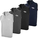 2016 Callaway Zip Neck Golf Sweater Vest Wool Tank Top Mens Slipover