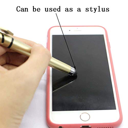Gel Ink Pens Ballpoint Pens,Multifunction Creative Ballpoint Pen Three-in-One used as Cell Phone Stent,Touch Screen Writing Pen and Handwritten Ballpoint Pen,used in Home School Office(2 pcs,Gold)