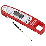 Digital Instant Read Meat Thermometer 100% Accurate Food Cooking Temperature-wireless Stainless Steel Probe Best For Kitchen Outdoor BBQ,Turkey, Baking,Candy,Milk,Bath Water. (RED)