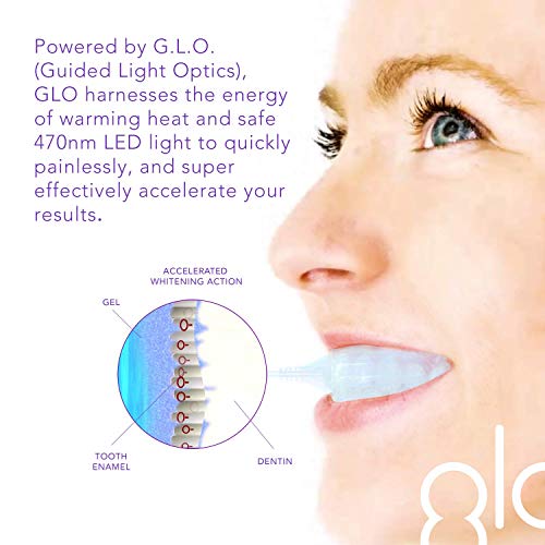 GLO Brilliant Deluxe Teeth Whitening Device Kit with Patented Blue LED Light & Heat Accelerator for Fast, Pain-Free, Long Lasting Results. Clinically Proven. Includes 10 GLO Gel Vials+ Lip Care, PINK - Thumbnail 7