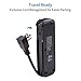 Travel Power Strip with USB - NTONPOWER 2 Outlets 3 USB Portable Desktop Charging Station, 15 inches Wrapped Short Extension Cord for Hotels, Cruise, Nightstand, Airports, Conference Room - Black