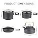 Camping Cookset, Outdoor Gear Supplies 10pcs Cooking kit: 2-3 Person/16pcs:4-5 Person Mess Kit with Non-Stick Aluminum Pot Pan, BPA-Free Bowls/Plates and Nylon Bag, Cookware, Hiking, Travel, Picnic