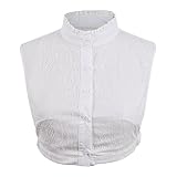 Anzermix® Women's Lace Turtleneck Half Shirt Detachable Collar