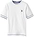 U.S. Polo Assn. Big Boys' Double Crew Look T-Shirt, White, 14/16