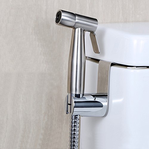 Joyway Hand Bidet for Toilet Attachment-Stainless Steel Handheld Bidet Sprayer Kit for Bathroom Self Cleaning with Extra Long Handle