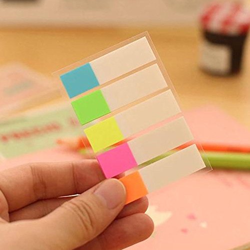 Rumas Rainbow Self-Sticker Notepads Narrow - Scrach Pads - Steno Pads - Note Tabs Bookmark for Kids Students Women Men - School Office Stationery Products (A)