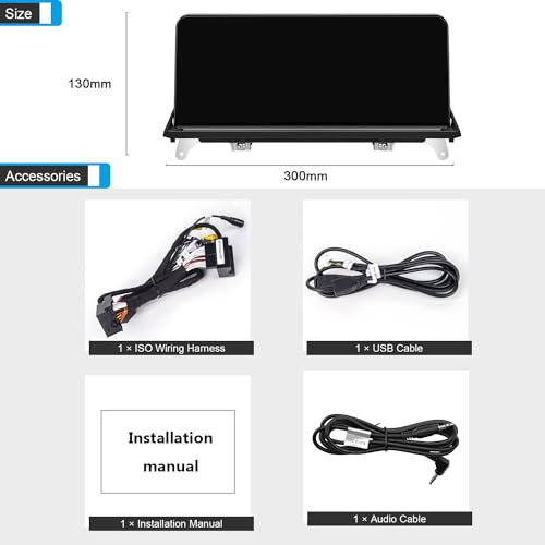 PEMP Vertical Screen E70 E71 Wired and Wireless CarPlay Retrofit Android Auto, 1920 x 720 Display Mirror Link Car Radio Bluetooth Video Player Screen for BMW X5 X6 CIC (2010-2012)