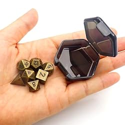 Haxtec 10mm Mini Metal Dice Set Small Metal DND