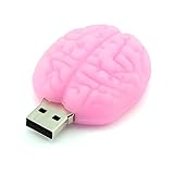 Usbkingdom 32GB USB 2.0 Flash Drive Novelty Cartoon Pink Brain Shape Thumb Drives Memory Stick Pendrive