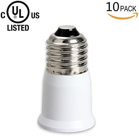 (10pcs) YiLighting - UL-listed (E26/E27 to E26/E27 Extender) - E26/E27 Medium Socket Edison Screw Lamp Socket Extender Extension Adapter