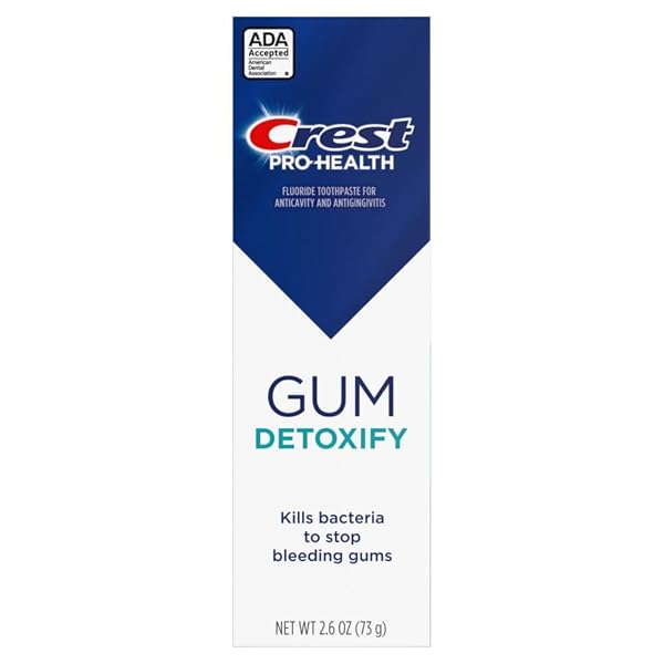 CREST PRO-HEALTH GUM DETOXIFY DEEP CLEAN TOOTHPASTE 2.6 OZ – ANTICAVITY, ANTIBACTERIAL FLOURIDE TOOTHPASTE, CLINICALLY PROVEN, GUM AND ENAMEL PROTECTION, PLAQUE CONTROL