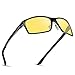 Polarized Night Driving Glasses Anti Glare Safety HD Night Vision Sunglasses (Black Frame1, Yellow)