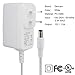 Dericam 12V 1A DC Power Supply Adapter for IP/CCTV Security Camera, 5ft/1.5 Meter AC to DC Power Cord, Wall Charger, Output DC 12V 1000mA, Input AC 100V-240V/50 or 60Hz/0.4A Max, US Plug, White
