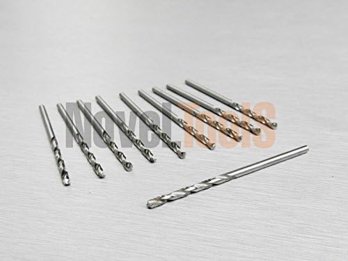100 HSS DRILLS 0.50 mm JOBBERS TWIST DRILL BIT METRIC 1/2 mm M2 BRIGHT FINISH (4E) NOVELTOOLS