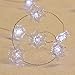 IMPRESS LIFE Christmas Snowflake String Lights Decorations, Silver Wire 10 ft 40 Cold White LEDs with Remote for Indoor Covered Outdoor, Wedding, Birthday, Bedroom, DIY Home Parties Ornaments Lighting