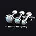 EVELICAL 3Pcs 316L Surgical Steel Opal Ear Pierced Tragus Helix Earring Cartiliage Piercing Earring Body Piercing Jewelry