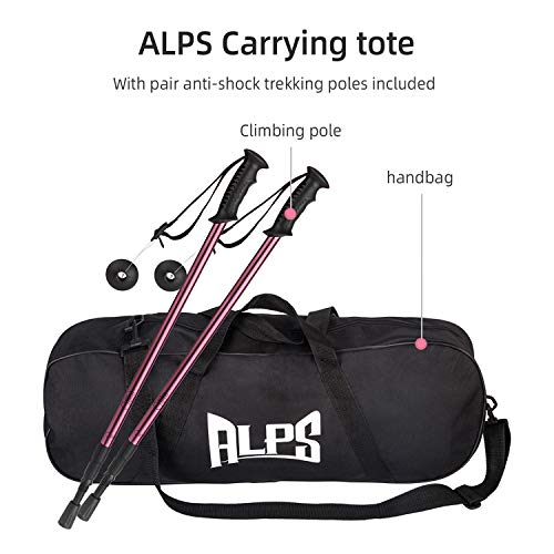 ALPS Lightweight Snowshoes Set for Women,Girls+Trekking Poles,Carrying Tote 21"