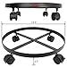 Metal Plant Caddy Heavy Duty Iron Plant Dolly on Round Rack Rustproof Sturdy Potted Plant Stand with Rolling Wheels Garden Plant Container Indoor Outdoor Planter Trolley Casters for Garden and Homethumb 2