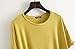 Shawhuaa Womens Roll-up Sleeve Side Split Casual Loose T-shirt Tops Yellow