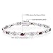 Gem Stone King Garnet and Diamond Accent 7 Inch 925 Sterling Silver Tennis Bracelet (5.00 cttw, Garnet: 6x4mm, Diamond: 0.09 milimeters)