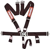 RaceQuip 711001 Black SFI 16.1 Latch and Link 5-Point Safety Harness Set with Individual Shoulder Belt