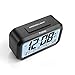 Peakeep Battery Digital Alarm Clock with 2 Alarms for Optional Weekday Mode,Snooze, Night Light (Black)