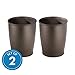 iDesign Small Round Plastic Bathroom Trash Can - Set of 2 - Bronze - Made in USA