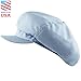THE HAT DEPOT 100% Cotton Plain Blank 6 Panel Newsboy Gatsby Apple Cabbie Cap Hat Made In USA (Sky)