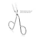 Eyebrow Tweezer Stainless Steel Scissors Shaped Slant Tip Tweezer Clip