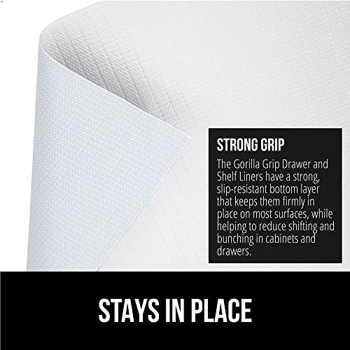 Gorilla Grip Slip Resistant Drawer and Shelf Liner 2 Pack, Non Adhesive