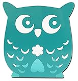 Owl Wonderland Bookends - Cute Lightweight Baby Owls - Great Decor for Little Ones Nursery, Childrens Bedroom, Kids Playroom or Fun Owllover Gift for Office (Teal)