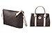 Coofit Totes 6 Pieces Set Women Handbag Cross-Body Pouch Purse Wallets Coffee