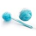 Bestrice 18in Long Handle Bath Body Back Brush Shower Nylon Mesh Scrubber Loofah Sponge Large Head (Blue)