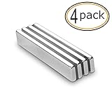Permanent Neodymium Bar Magnets, Powerful Refrigerator Rare Earth Magnet 4 PCS Super Strong Block Magnet for DIY, Craft