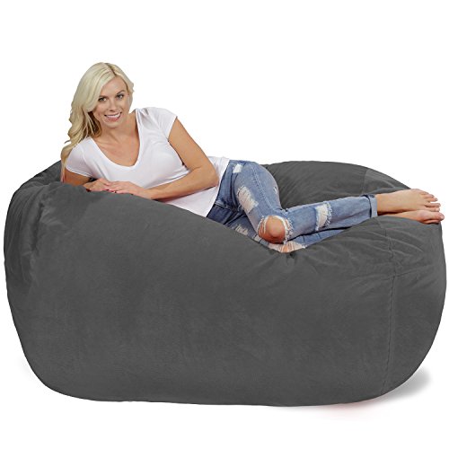 Chill Sack Bean Bag Chair Huge 6' Memory Foam Furniture Bag and Large