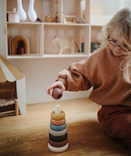 mushie Stacking Rings Toy | Made in Denmark (Rustic)